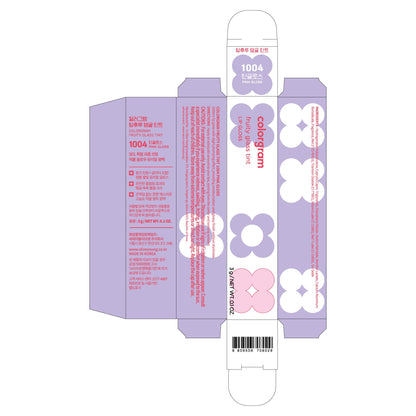 COLORGRAM Fruity Glass Tint #1004 Pink Gloss – Hydrating Lip Gloss with All-Day Shine