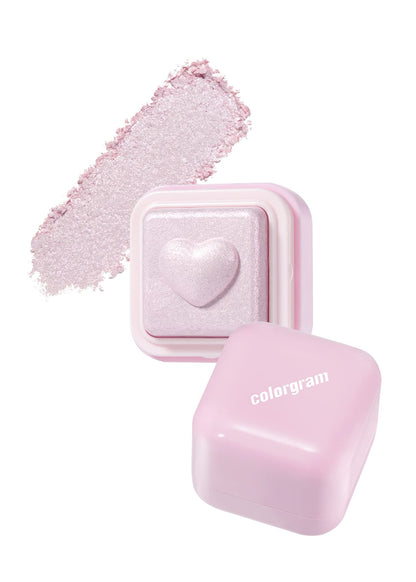 COLORGRAM Milk Bling Heartlighter 02 Pink Heart – Silky Smooth Highlighter for Natural Daily Glow