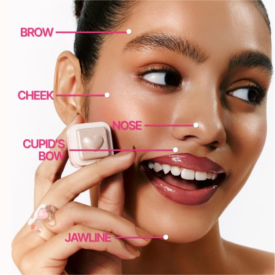 COLORGRAM Milk Bling Heartlighter 02 Pink Heart – Silky Smooth Highlighter for Natural Daily Glow