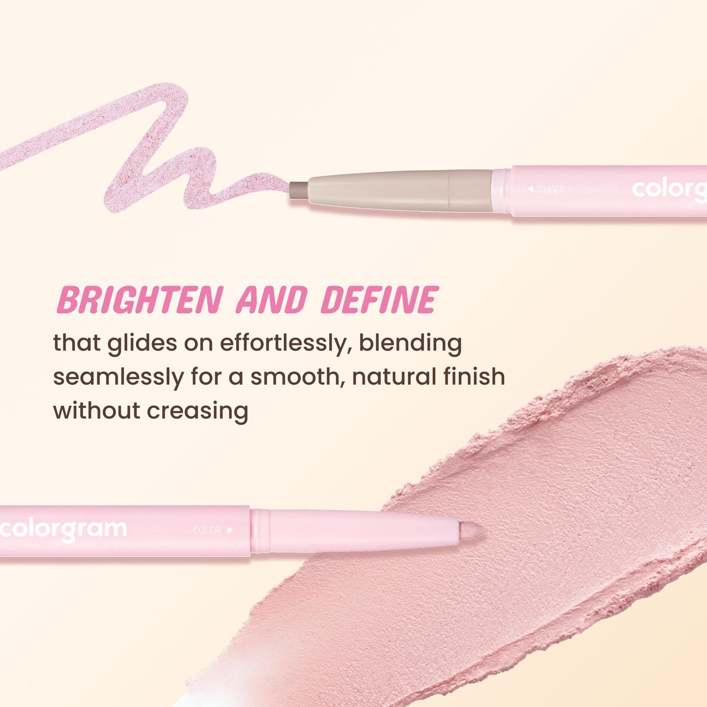 COLORGRAM Under Eye Highlighter Stick 06 Cool Pink – Silky-Smooth, Long-Lasting Contour