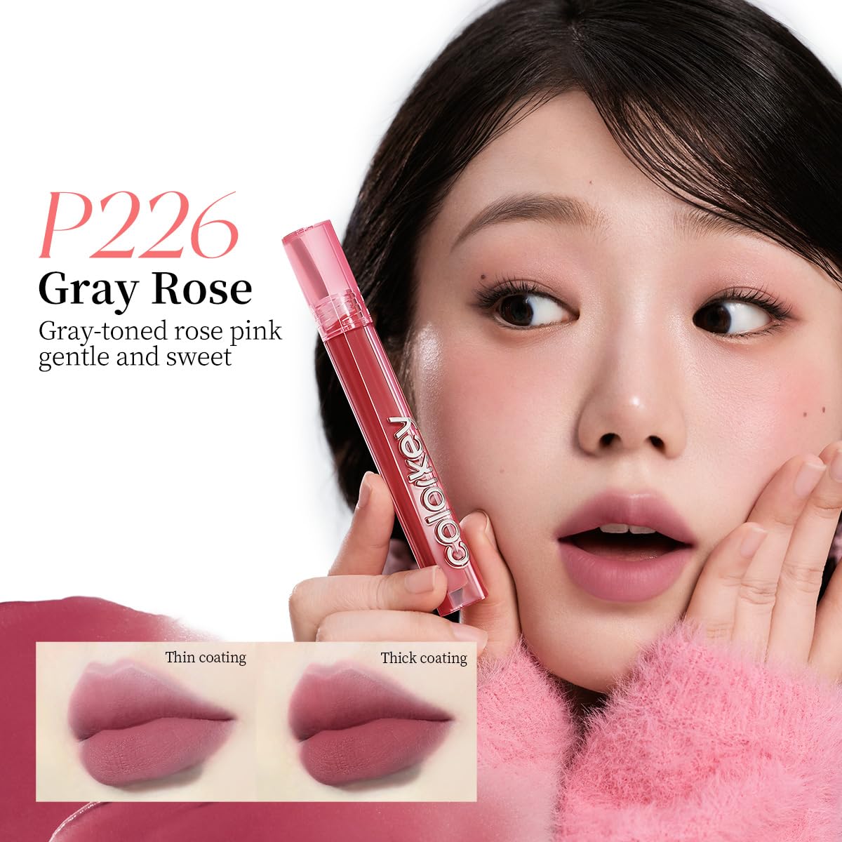 COLORKEY Airy Velvet Lip Tint Maple Ginger – Matte, Longwear Lip Color (O611, 3g)