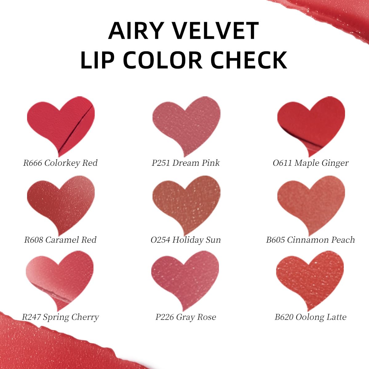 COLORKEY Airy Velvet Lip Tint – Matte Finish, Long-Wear Color in Cinnamon Peach (B605) | Non-Drying, Non-Sticky