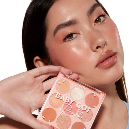 ColourPop Baby Got Peach Eyeshadow Palette – Orange & Coral (9 Sh shades) Matte, Metallic & Glitter – 0.3 oz