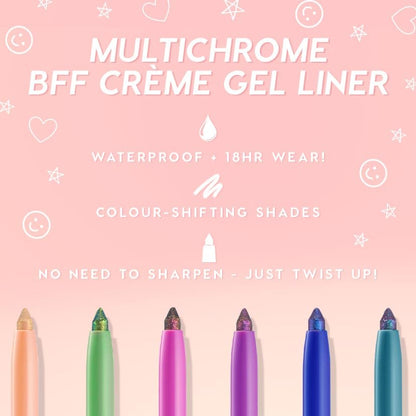 ColourPop BFF Crème Gel Waterproof Chrome Eyeliner Kit — 18HR Wear, 3 Shifting Shades