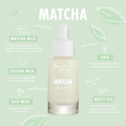ColourPop Fourth Ray Beauty Matcha Face Milk – Lightweight Hydration Serum with Matcha Milk, Rice Milk & White Tea