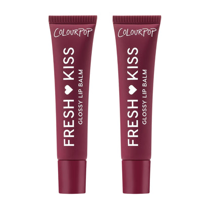 ColourPop Fresh Kiss Glossy Lip Balm – Hydrating Lip Care with Peptides, Hyaluronic Acid, Shea Butter & Vitamin E (Wild Berry, 2 Count)