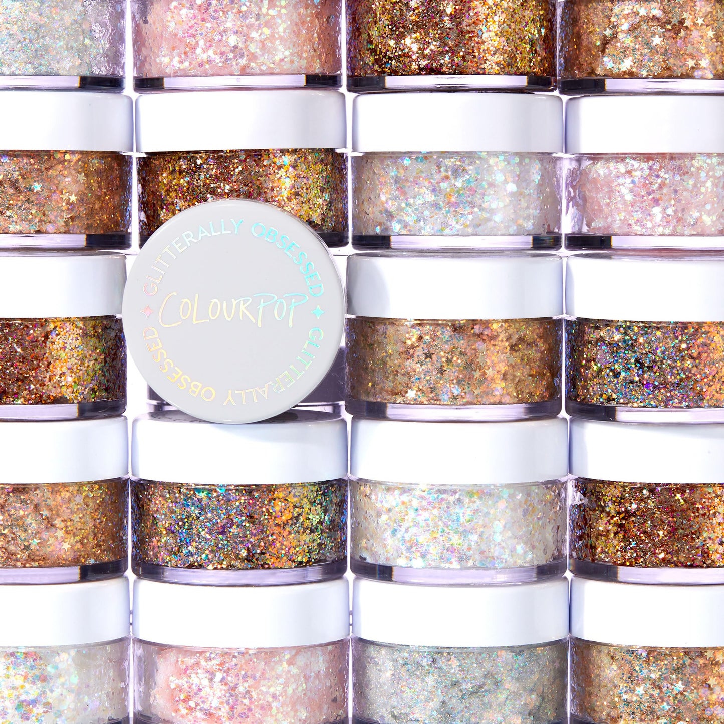 ColourPop Glitterally Obsessed Body Glitter Gel – Multi-Colored Sparkle, Self-Adhering Gel (0.06 oz)