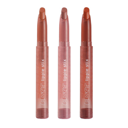 ColourPop Lippie Stix Kit – 3 Long-Lasting Lipsticks with Vitamin E & Shea Butter | Paraben & Sulfate Free