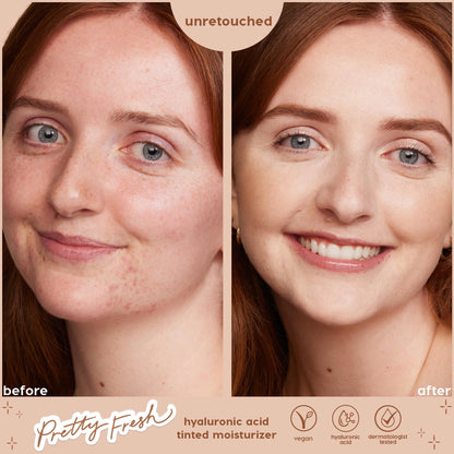 ColourPop Pretty Fresh Tinted Moisturizer – Hydrating Skin Tint with Hyaluronic Acid & Coconut Water | Lightweight Coverage in Fair 2W (1.45 oz)