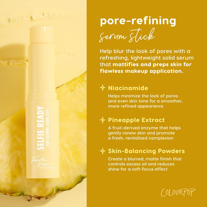ColourPop Pore Refining Face Serum Stick — Travel-Ready Blurring Balm with Pineapple Extract