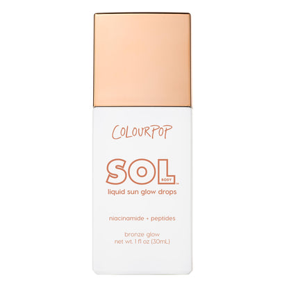 ColourPop Sol Liquid Sun Glow Drops - Buildable Face & Body Bronzer with Niacinamide & Peptides