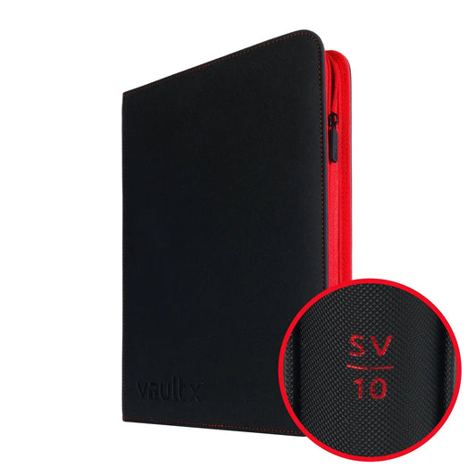 VaultX Scarlet & Violet 10 Exo-Tec® Zip Binder - 9 Pocket