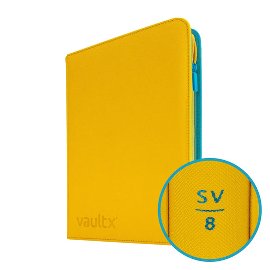 VaultX Scarlet & Violet 8 Exo-Tec® Zip Binder - 9 Pocket