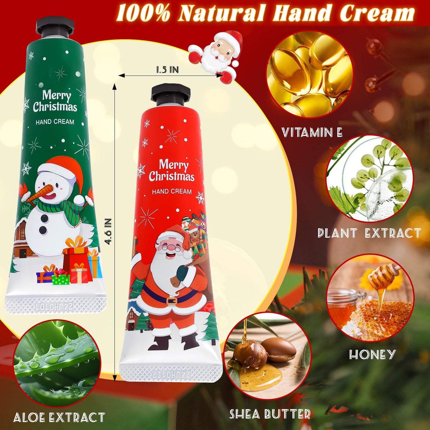 Comdian Christmas Hand Cream Set – 10 Pack Travel Size Moisturizers for Women