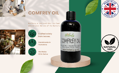 Pure Comfrey Oil | Leaf-Infused | Handmade in North Yorkshire | 100ml – 1 Litre