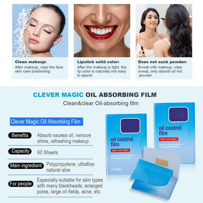 COMFYTOUCH 2 Packs Oil Blotting Sheets (120) – Oil Absorbing, Makeup-Safe, Portable