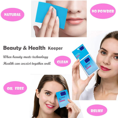 COMFYTOUCH 2 Packs Oil Blotting Sheets (120) – Oil Absorbing, Makeup-Safe, Portable