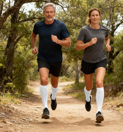 Compression Socks for Women & Men (20-30 mmHg), Knee-High Flight Socks