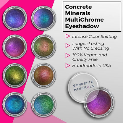Concrete Minerals MultiChrome Eyeshadow Cosmic — Color Shifting, Long-Lasting, 100% Vegan, Handmade in USA