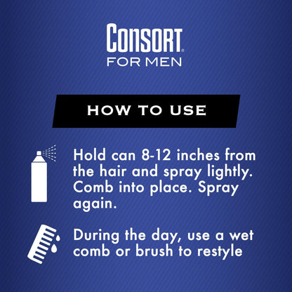 Consort Hair Spray 8.3 oz Regular Hold Aerosol – Pack of 3
