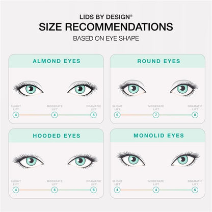 Contours Rx Lids by Design – Assorted Instant Eyelid Lift Strips N°4–N°7 (80 Count) | Non-Surgical, Transparent Eyelid Tape