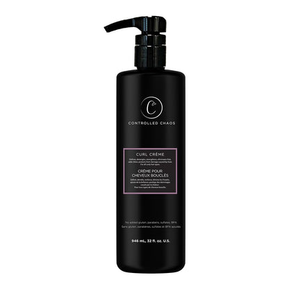 Controlled Chaos Curl Cream – 32oz Sulfate & Paraben Free with Shea Butter for Frizz-Defining Curls, Made in USA