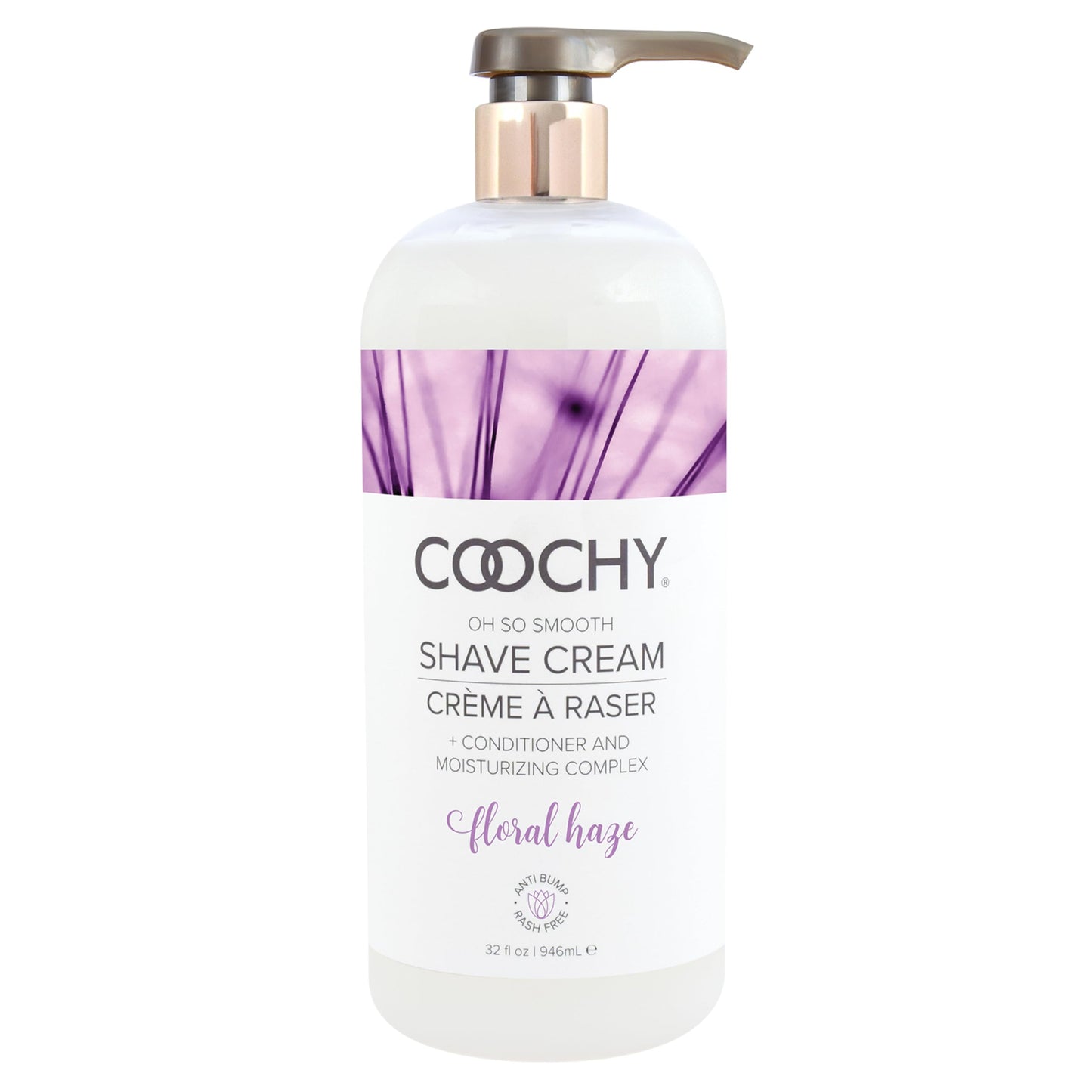Coochy Shave Cream - Moisturizing, Gentle Intimate Shave Lotion | Floral Haze 32 oz