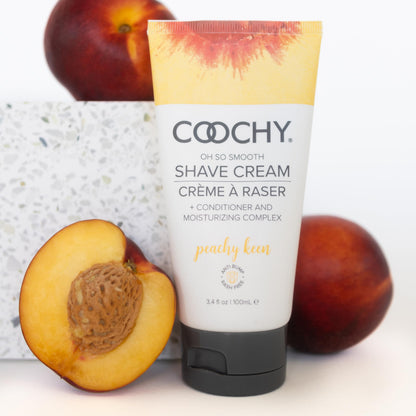 Coochy Shave Cream - Moisturizing Shave Lotion for Bikini, Underarms, Legs | Peachy Keen, 7.2 oz