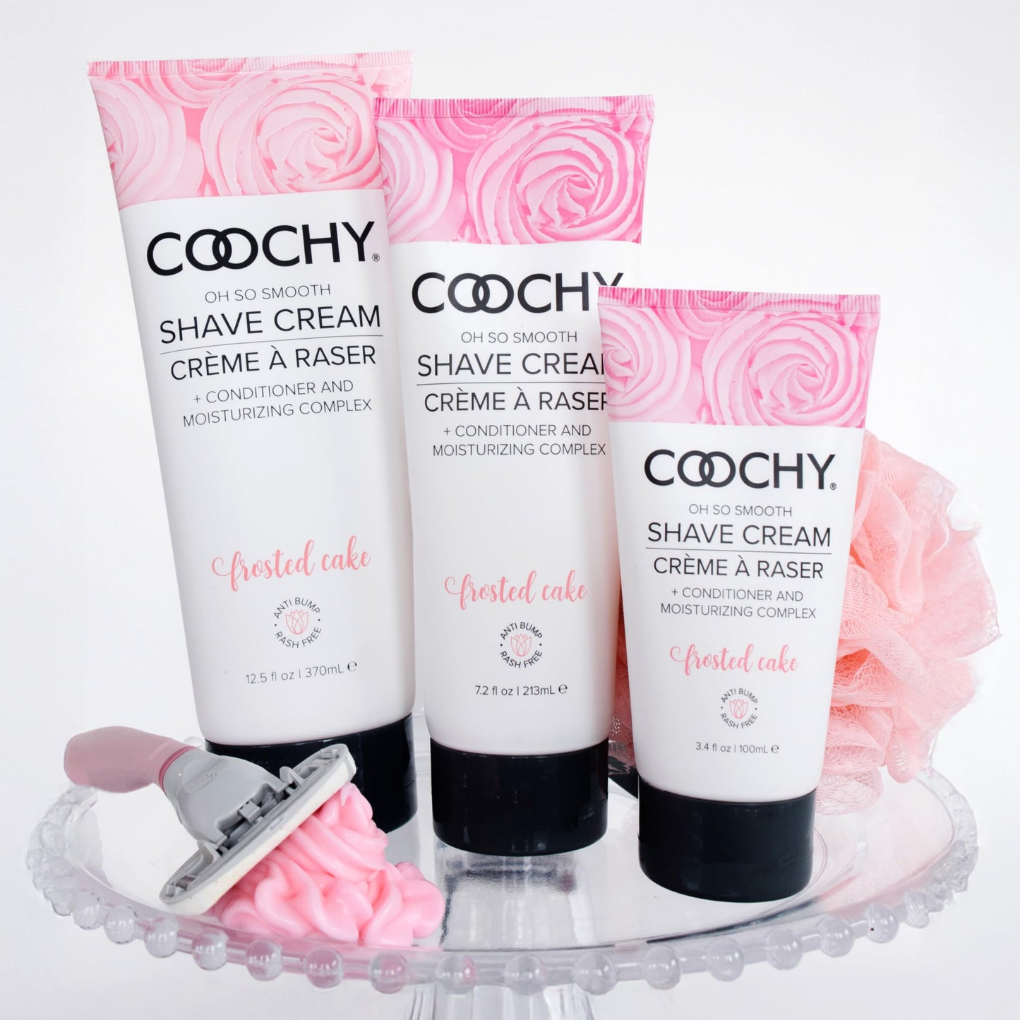 Coochy Shave Cream – Moisturizing Shave Lotion for Bikini, Underarms & More | Frosted Cake 7.2 oz