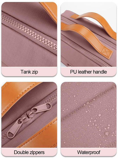 COOSKY Women's Hanging Toiletry Bag | Waterproof Travel Cosmetic Organizer with Jewelry Storage – Large Capacity, Dark Purple