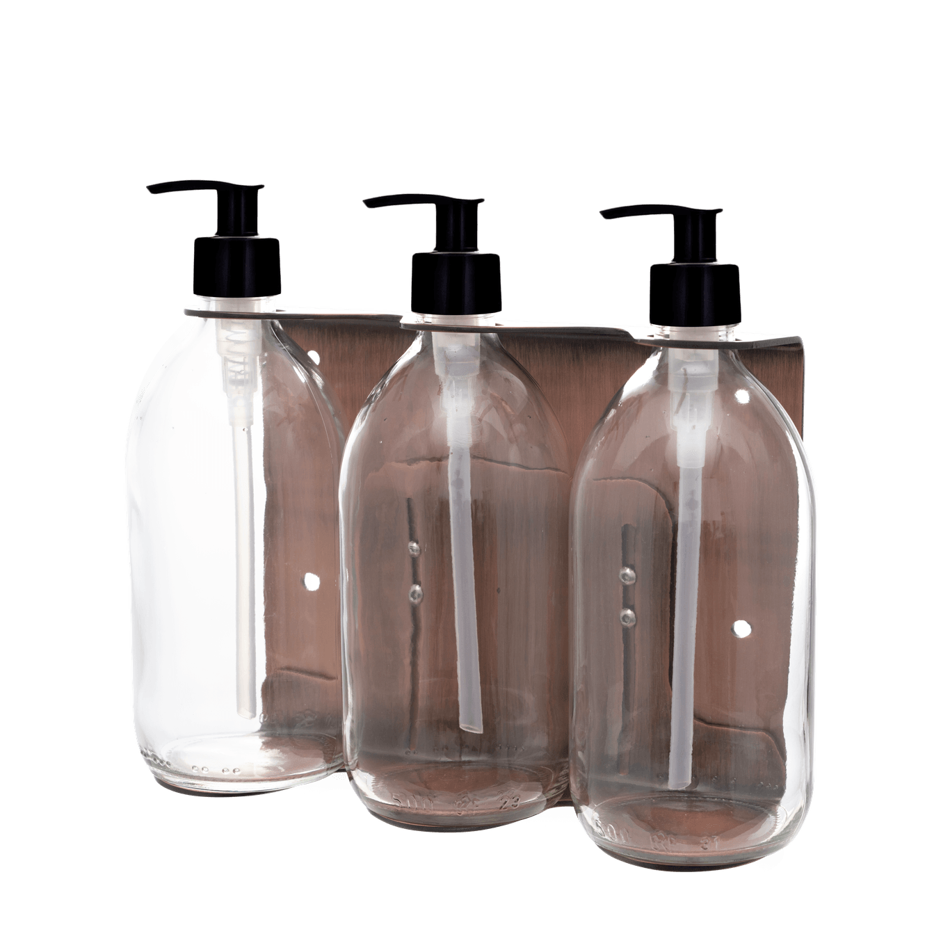 Copper Triple Wall Mounted Soap Dispenser