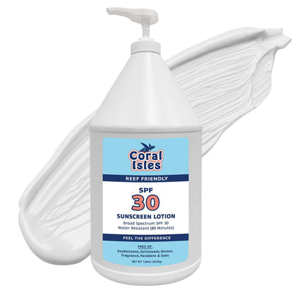 Coral Isles by Rocky Mountain Sunscreen SPF 30 Lotion | Reef-Safe, Hawaii Act Compliant, 128 fl oz