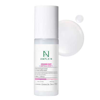 CORÉANA Ample:N Ceramide Shot Ampoule Mist – Hydrating Face Spray, Supports Skin Barrier (2.7 fl oz)