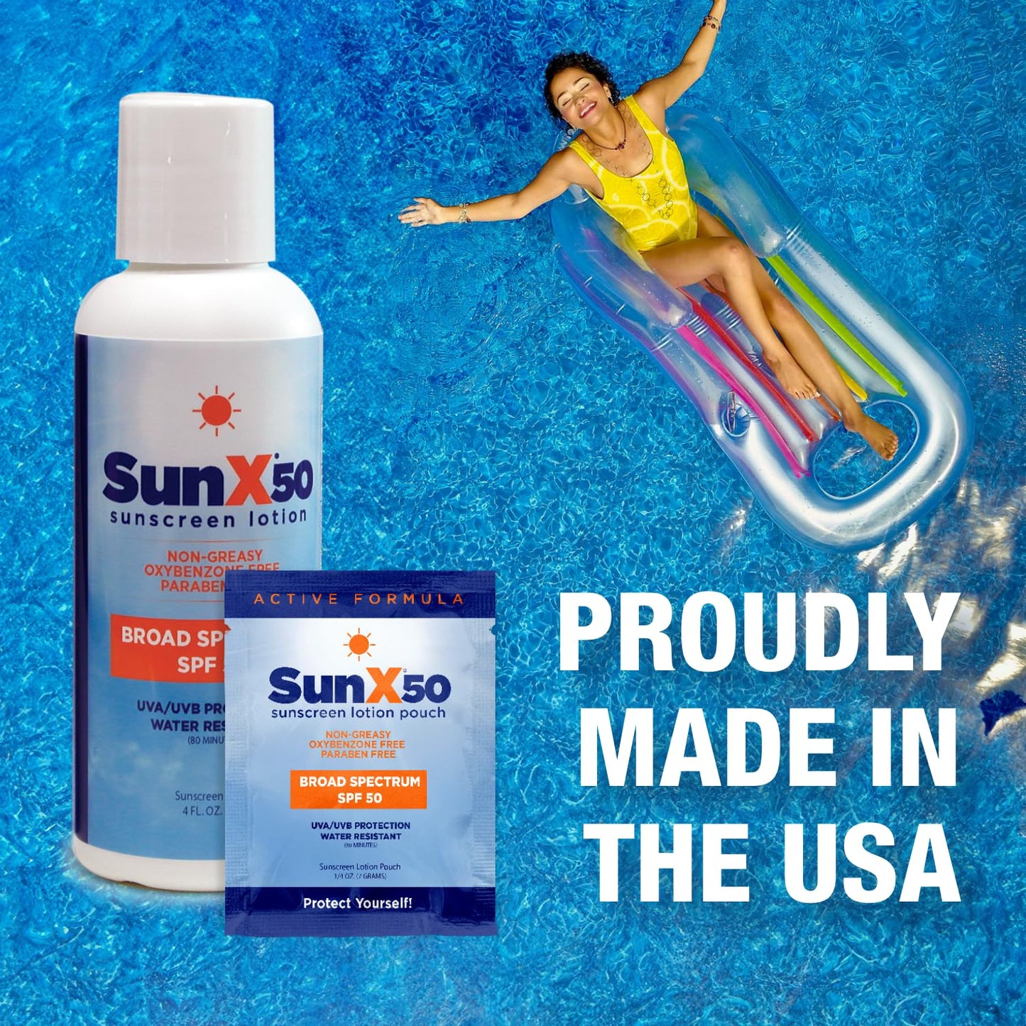 CoreTex Sun X 50 SPF Packets - 15-Pack with Travel Bag, 80-Minute Water Resistant, Reef Safe
