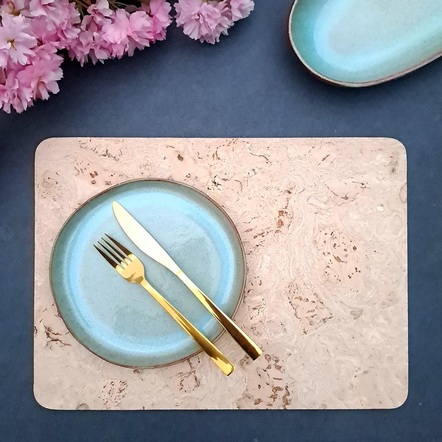 Cork Placemats | Twist Pearl | Rectangular