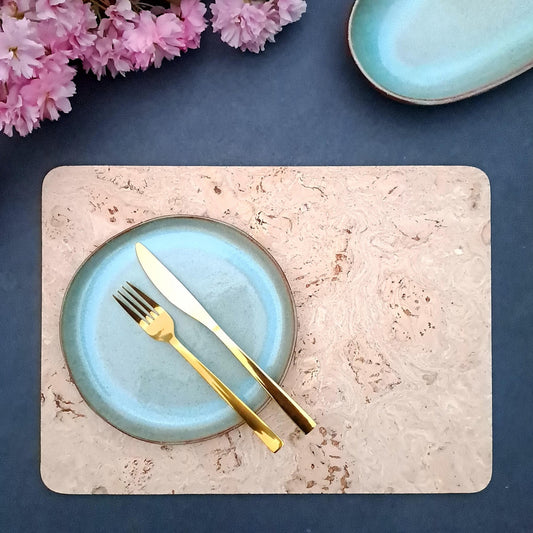 Cork Placemats | Twist Pearl | Rectangular