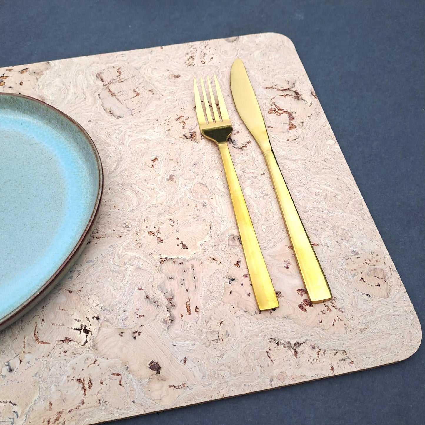 Cork Placemats | Twist Pearl | Rectangular