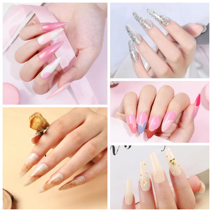 COSCELIA 52pcs Gel Nail Polish Kit with UV Light – 35 Colors Spring Cream Collection + 5 Top/Base Coats
