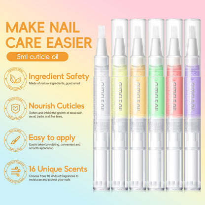 COSCELIA 16-Piece Cuticle Oil Pen Set for Nails – Nourishment, Hydration & Repair