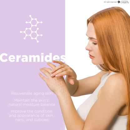 Cosmétiques Créatifs Hand Cream – Moisturizing for Dry Hands, Nails & Cuticles (3.4 oz) with Vitamin E, Shea Butter, Ceramides