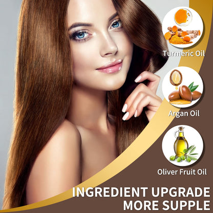 COSMTEK Dark Brown Hair Dye Shampoo Permanent — Ammonia-Free 3-in-1 Color for Gray Hair & Beard (500ml)