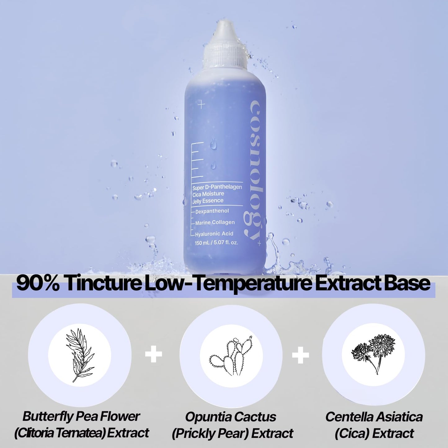 COSNOLOGY+ 150ml Hydrating & Soothing Essence with Hyaluronic Acid, Marine Collagen & Dexpanthenol | K-Beauty Skincare
