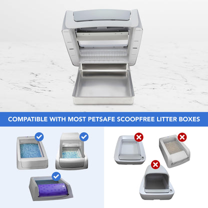 COSPARX Upgraded Stainless Steel Litter Tray for PetSafe Scoop-Free Self-Cleaning Boxes – Deeper Waste & Odor Control