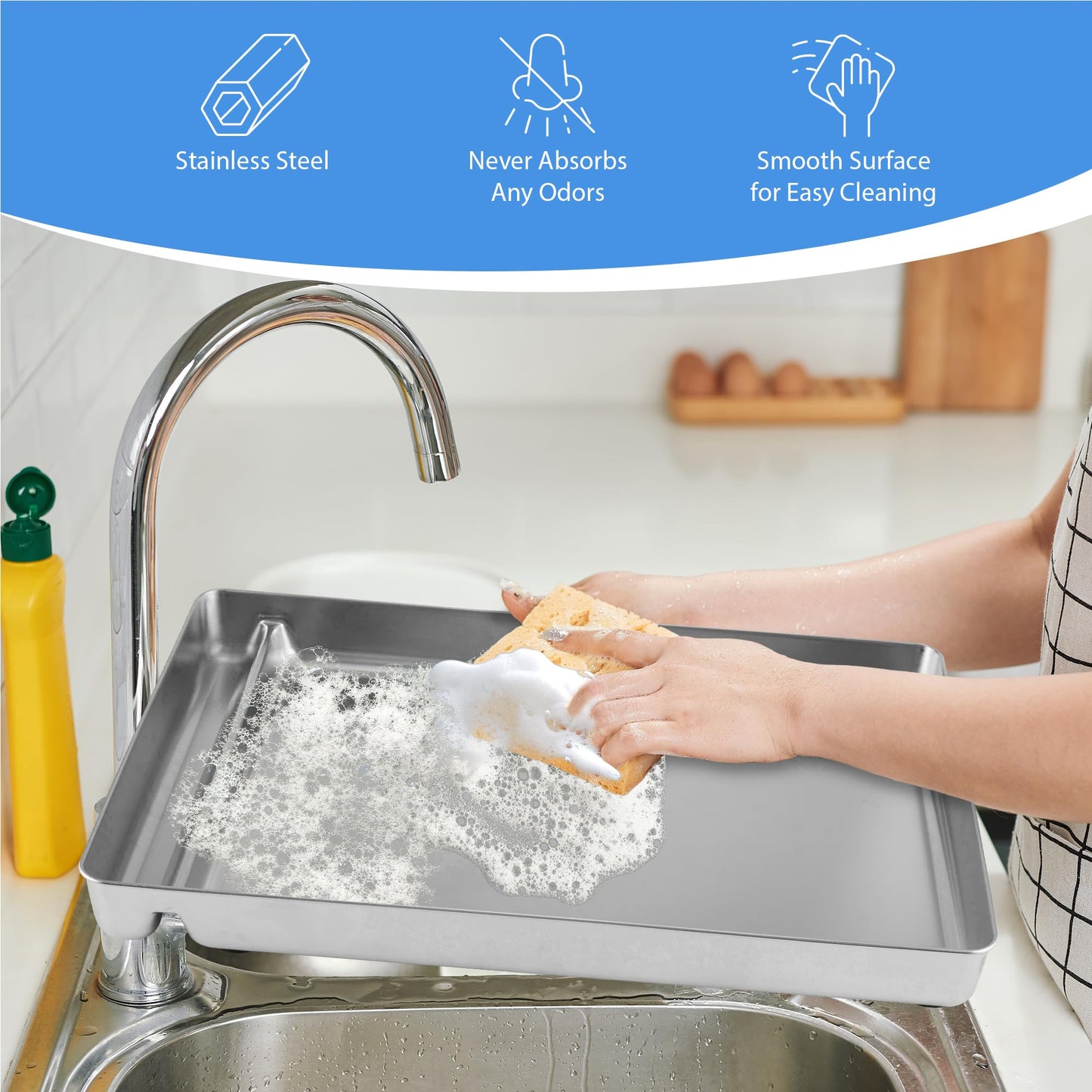 COSPARX Upgraded Stainless Steel Litter Tray for PetSafe Scoop-Free Self-Cleaning Boxes – Deeper Waste & Odor Control