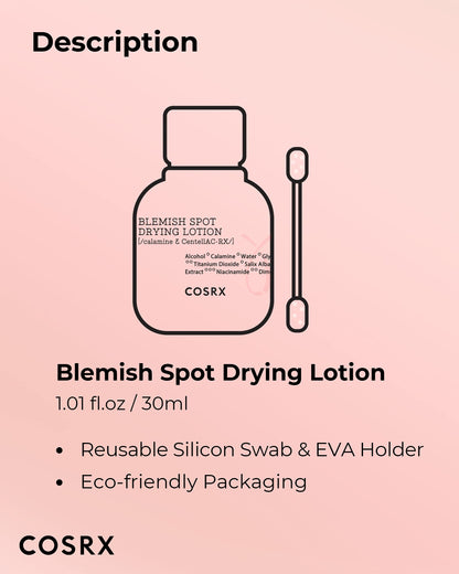 COSRX Acne Blemish Spot Drying Lotion 1.01 fl oz / 30 ml – Targeted Spot Treatment for Blemishes