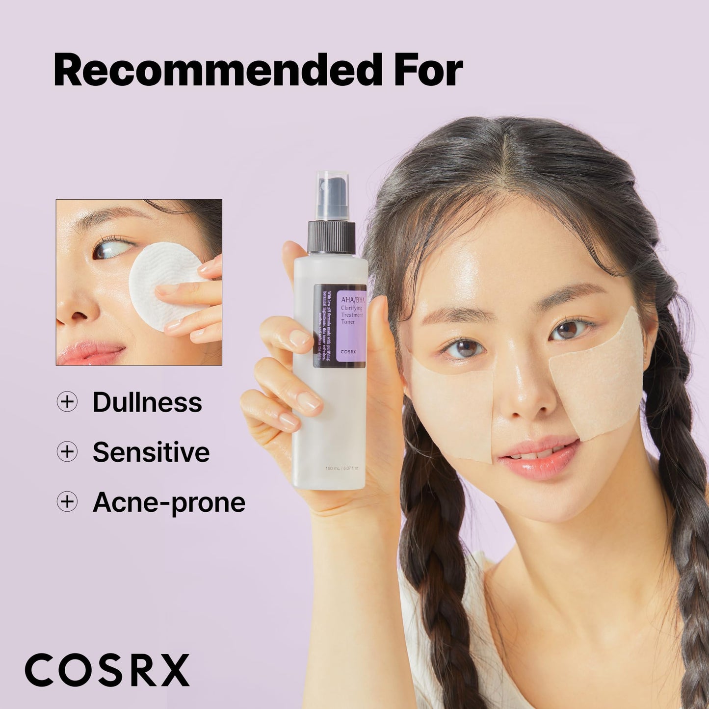 COSRX AHA/BHA Treatment Toner – Gentle Exfoliating Mist for Pores & Texture (5.07 fl oz / 150 ml)