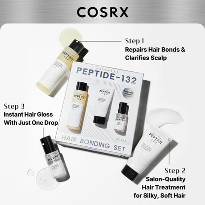 COSRX PEPTIDE-132 Hair Bonding Set – Shampoo, Treatment & Oil Serum
