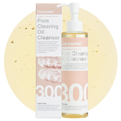 Cosyuree Collagen Pore Cleaning Oil Cleanser – AHA, BHA, PHA, LHA Deep Cleansing