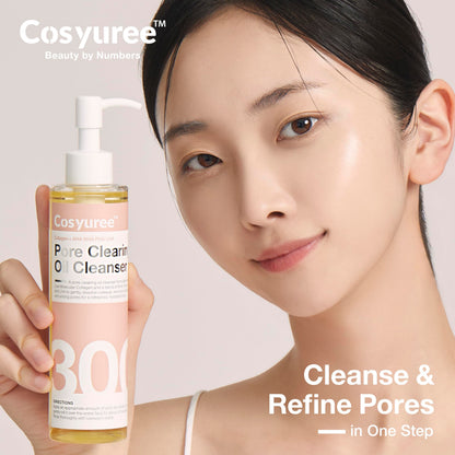 Cosyuree Collagen Pore Cleaning Oil Cleanser – AHA, BHA, PHA, LHA Deep Cleansing