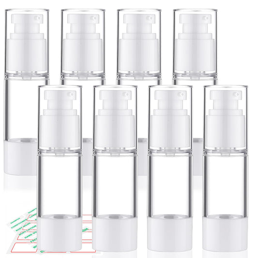 Cosywell Airless Pump Bottles 8 Pack 1oz/30ml Travel Containers